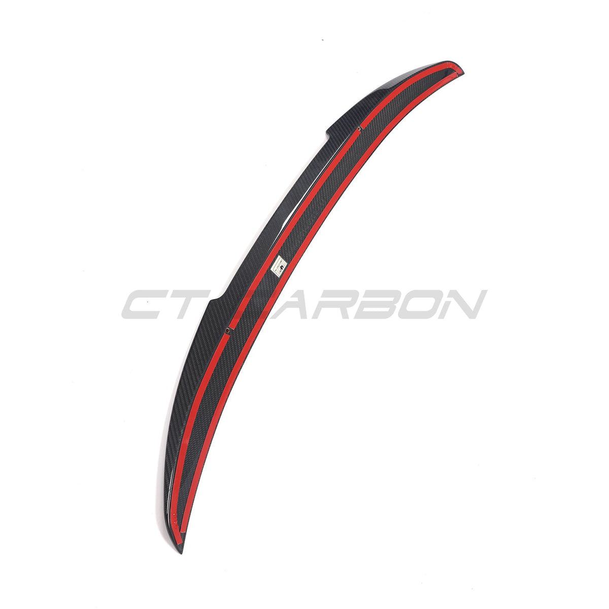 BMW 8 Series M8 G16/F93 carbon fibre spoiler by CT Carbon, showing the sleek aerodynamic design on the car's rear.