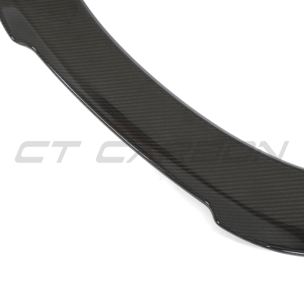 Toyota Supra 2019+ A90 full carbon fiber kit by CT Carbon, featuring lightweight, glossy carbon fiber panels on the car's exterior.