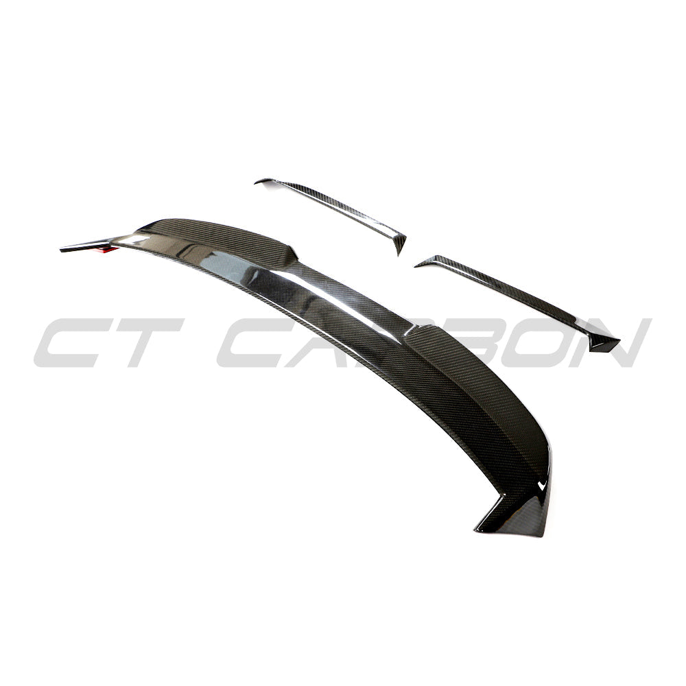 BMW G81 M3 Touring 2022+ full carbon fibre kit by CT Carbon, showing front and side view of the lightweight, aerodynamic body parts.