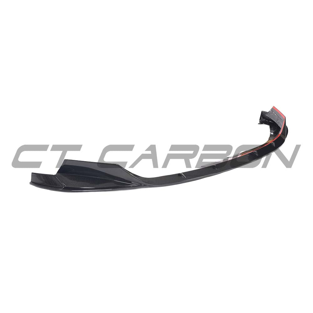 BMW M3 M4 G80 G82 G83 carbon fibre front end pack by CT Carbon, showcasing the sleek, lightweight front bumper and aerodynamic design.