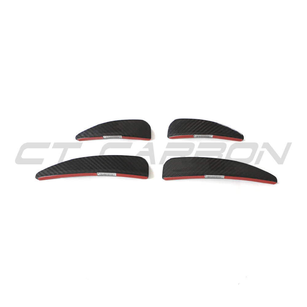 CT Carbon Audi R8 V10 Gen 2.5 2020-2023 carbon fibre front canards accessory showing sleek aerodynamic design