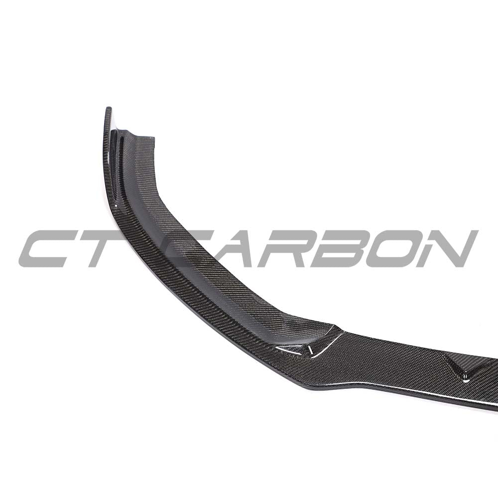 CT Carbon Audi A3 S-Line and S3 facelift saloon 8V carbon fibre splitter installed on front bumper.