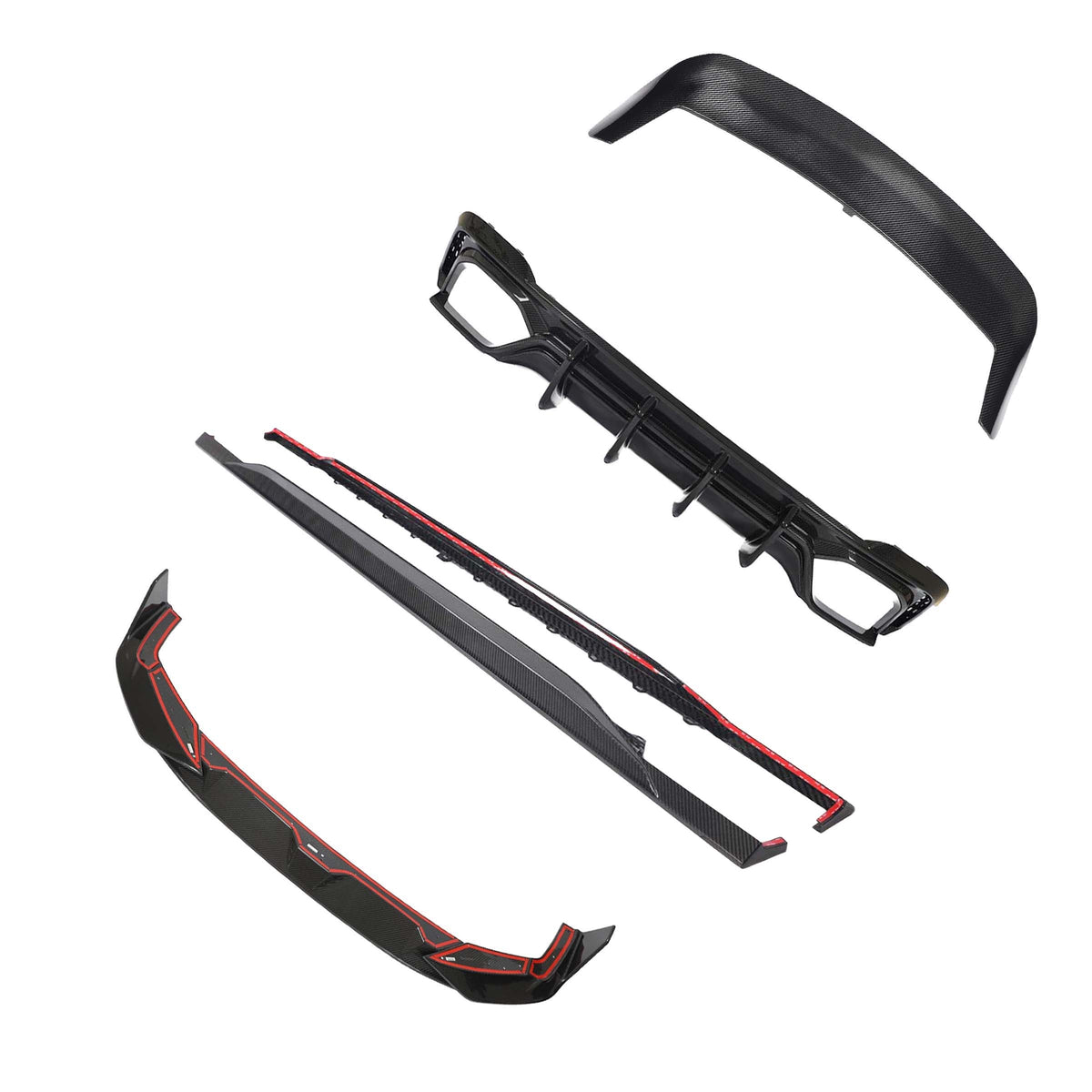 Audi RS6 C8 full carbon fiber kit by CT Carbon, showing detailed carbon fiber components on the vehicle.