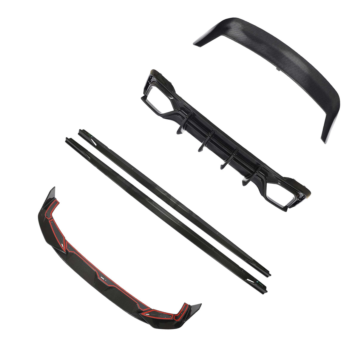 Audi RS6 C8 full carbon fibre kit V3 by CT Carbon, showing detailed carbon fibre panels and aerodynamic components.