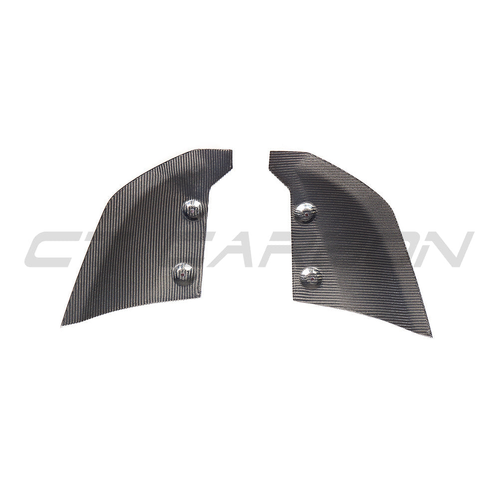 CT Carbon rear bumper lower corners for Audi R8 V10 Gen 2 2015-2019 carbon fiber accessories, close-up of the sleek, lightweight design.