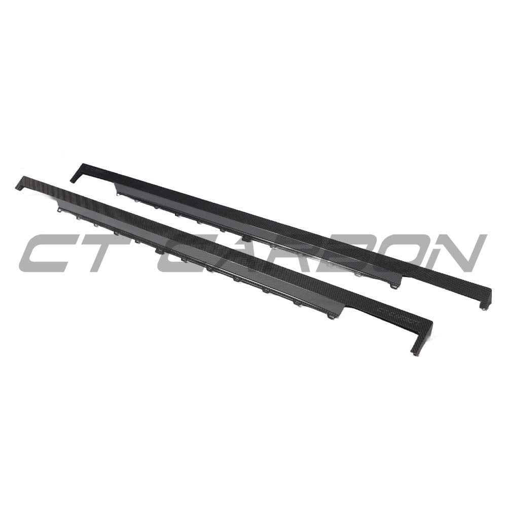 Full view of the CT Carbon Audi RS6 C8 full carbon fibre kit V4, showcasing the sleek, lightweight carbon fibre components.