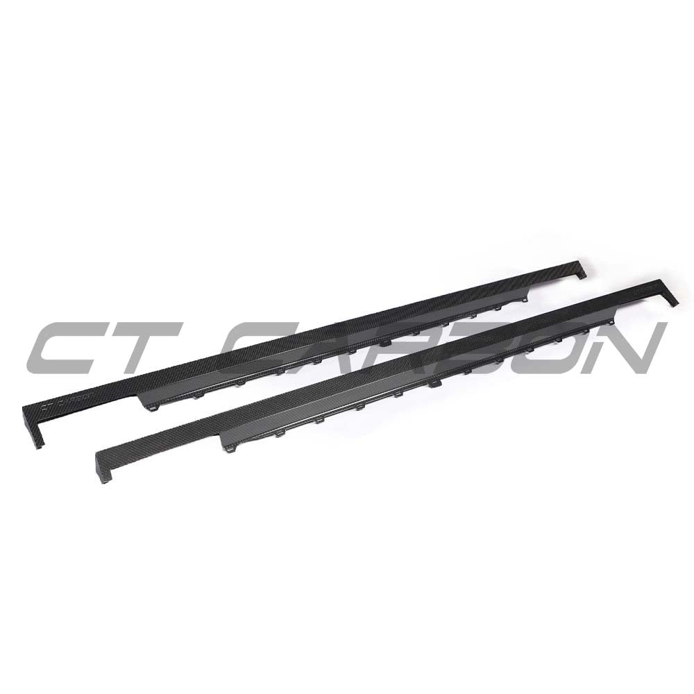 CT Carbon Audi RS6 C8 full carbon fibre kit V4 showing carbon fiber exterior components on a sleek car.