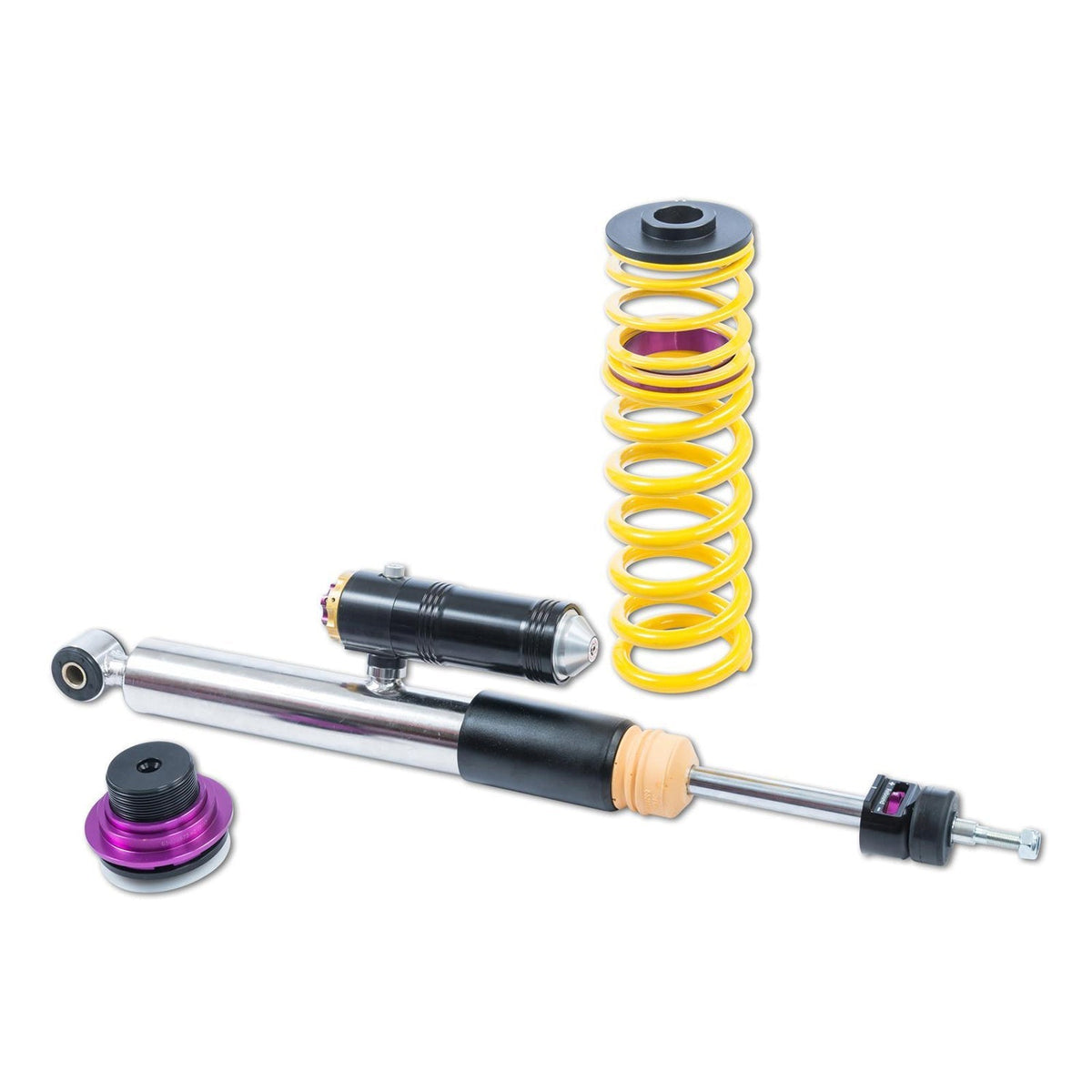 KW Suspension V4 3-way adjustable coilover kit for Audi RS6 and RS7 C7 models, featuring performance suspension components.