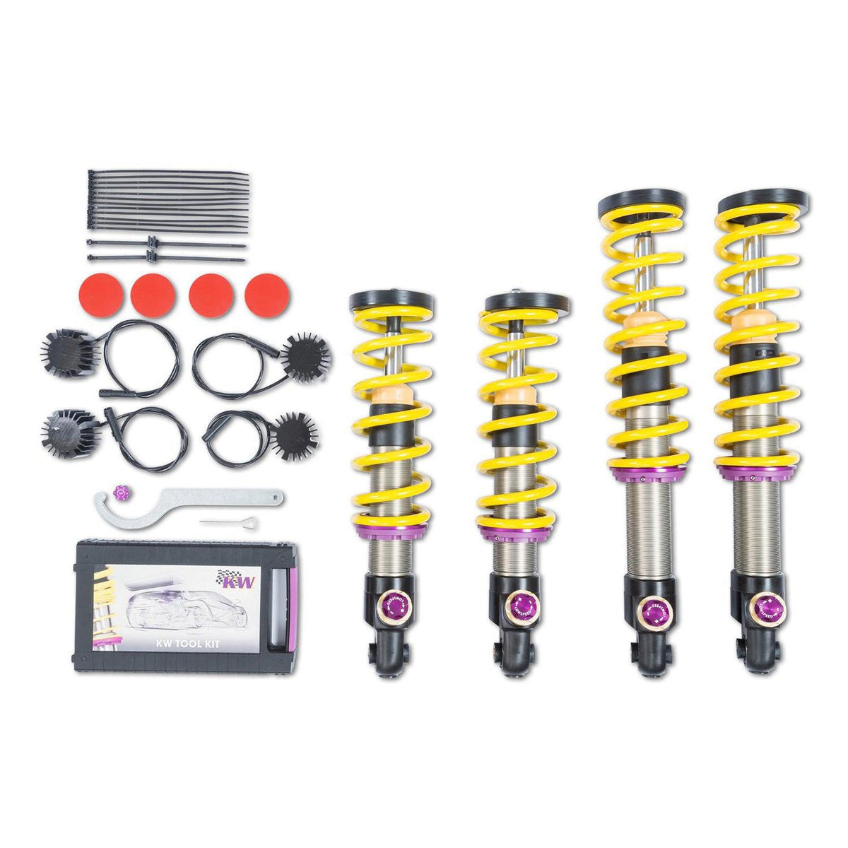 KW Suspension V4 3-Way Adjustable Coilover Kit for Audi RS6 and RS7 C8 suspension upgrade with sporty, adjustable performance.