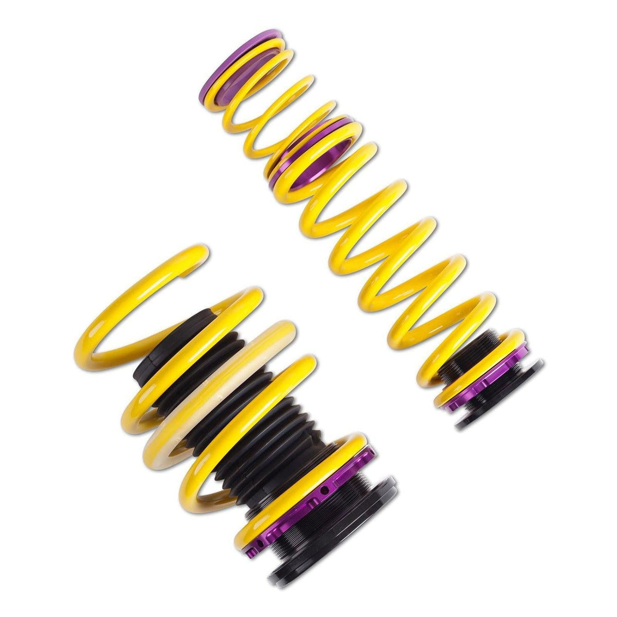 KW Suspension Audi S3/RS3 8V height adjustable lowering spring kit for suspension coilovers, without EDC, shown on vehicle.