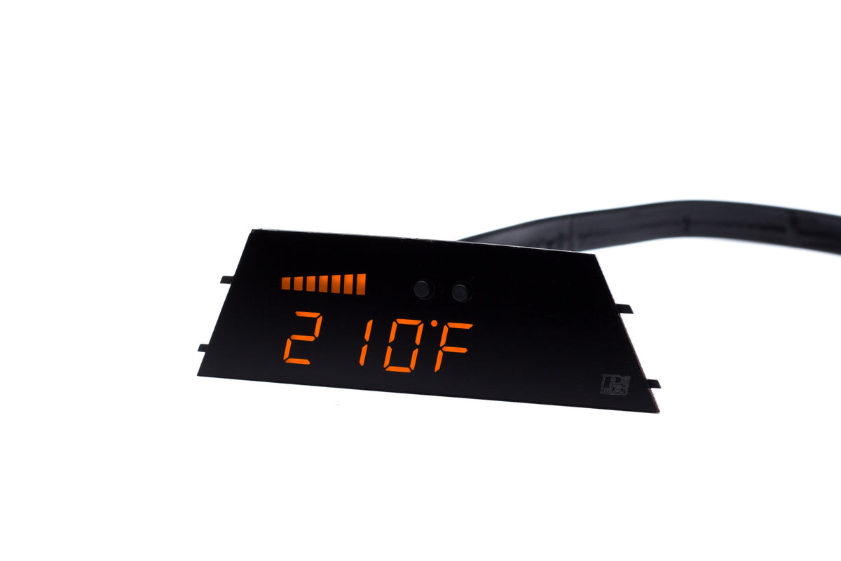 BMW 3 Series F3X/F8X V3 OBD2 gauge dial by P3 Gauges, showing detailed digital display and needle indicator on black background.