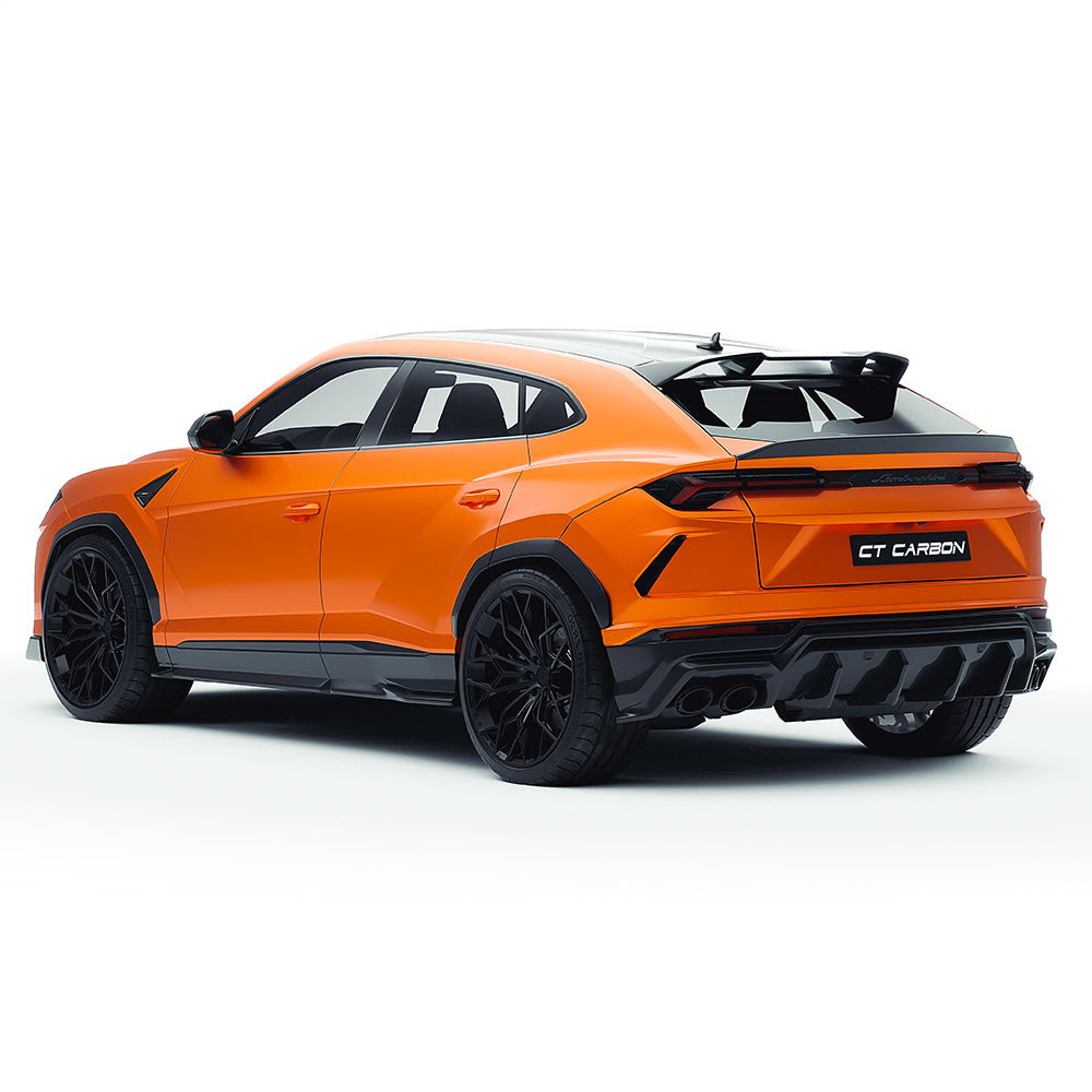 Lamborghini Urus full carbon fiber kit by CT Design V2, showcasing lightweight carbon fiber exterior components.