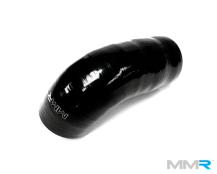 MMX Performance silicone intake hose for BMW B58 engine in M140i, M240i, 340i, and 440i models, showcasing the smooth silicone material.