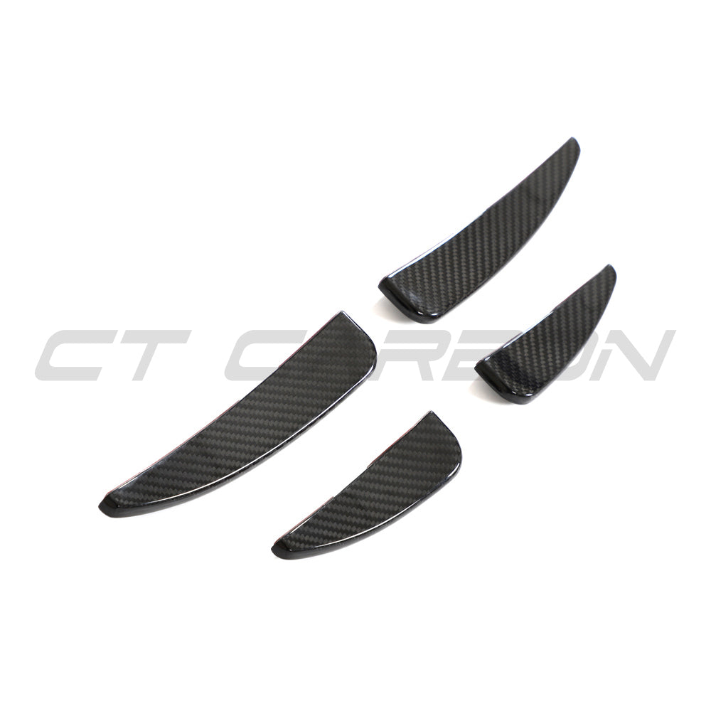 CT Carbon Audi R8 V10 Gen 2.5 carbon fibre front canards for 2020-2023, showcasing aerodynamic car accessories.