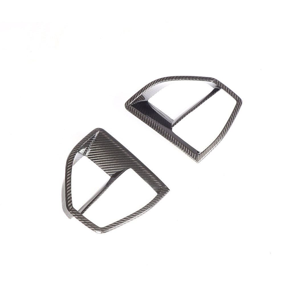 BMW G05 X5 2019-2023 CT Carbon carbon fibre front vent add-on accessory installed on the vehicle's front grille.