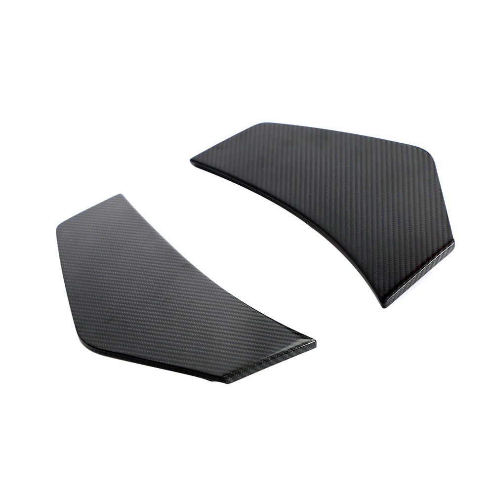 CT Carbon Audi R8 V10 Gen 2.5 rear bumper corner accessories in carbon fiber, showing detailed textured finish.