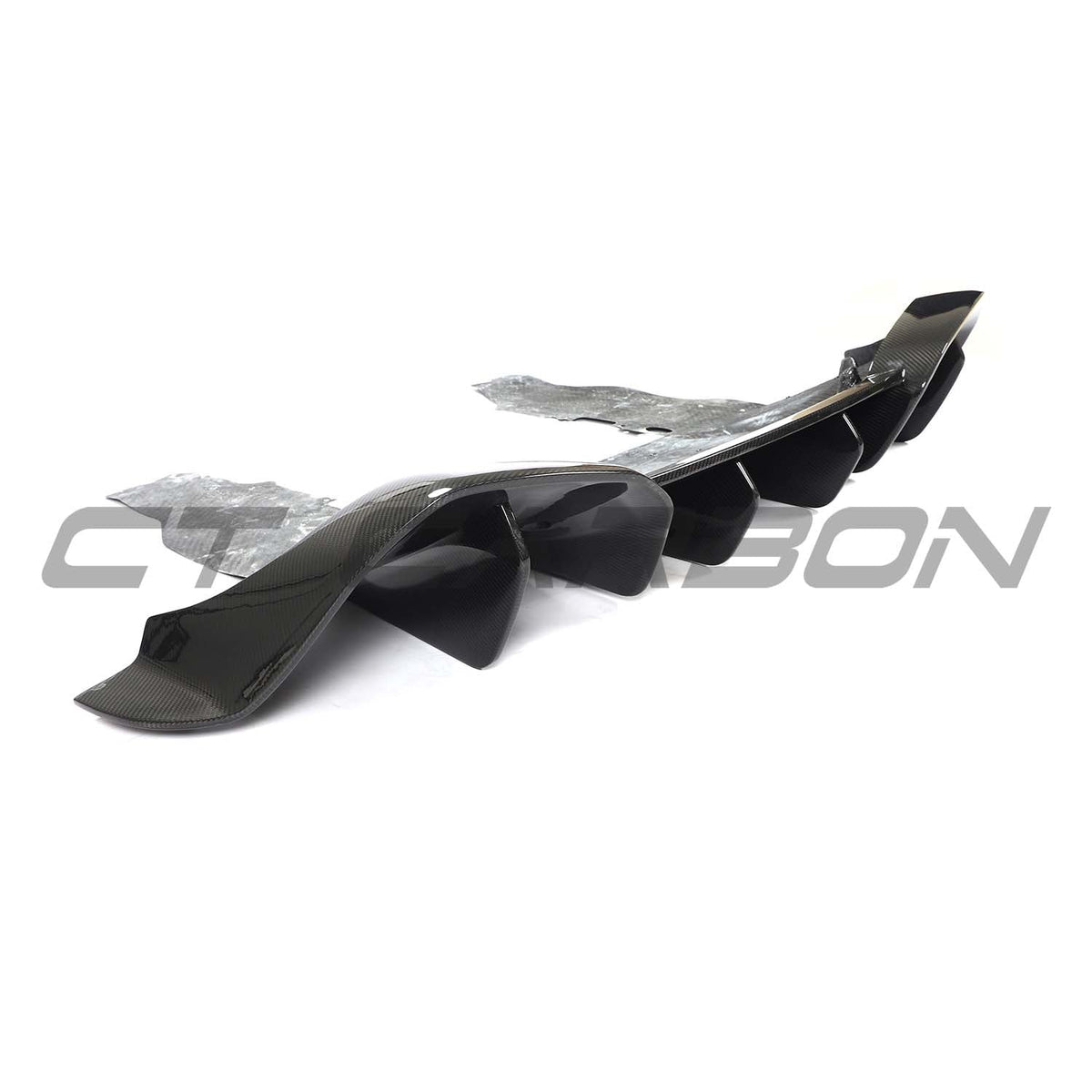 CT Carbon McLaren 720S full carbon kit showing sleek carbon fiber body panels and aerodynamic design details.