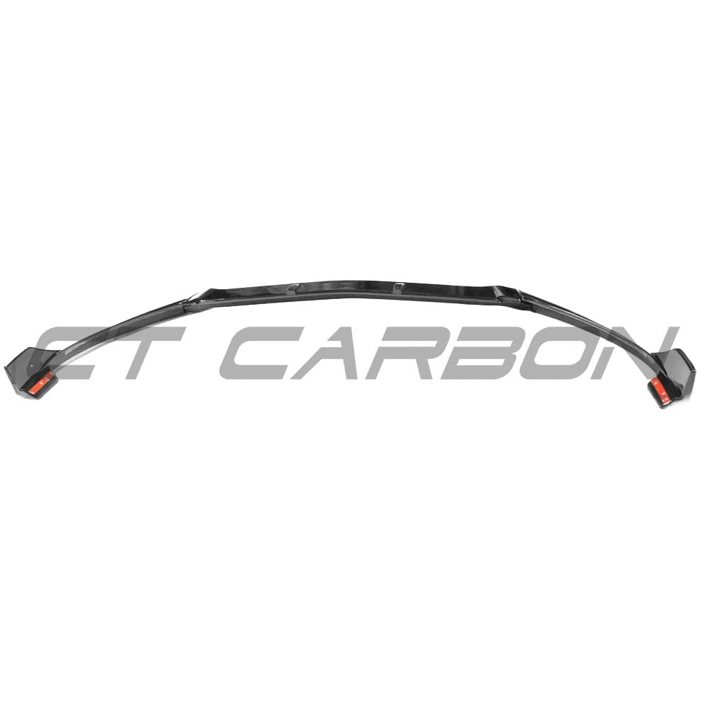 Mercedes C43 and C-Class W205 2014-2018 pre-facelift gloss black splitter by CT Carbon, showing the aerodynamic front splitter design.
