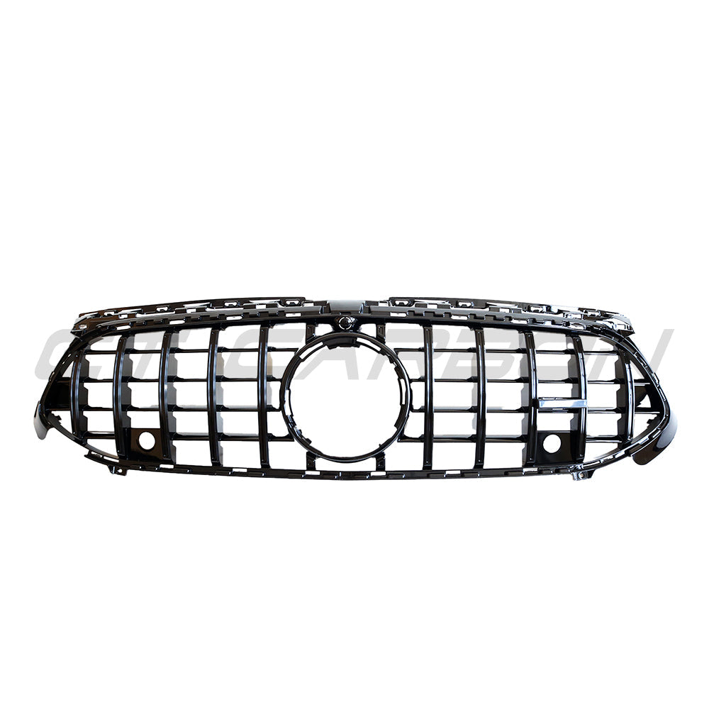 Mercedes V177 and W177 A-Class Panamericana black grille by CT Carbon, featuring a bold, sporty design with prominent vertical slats.