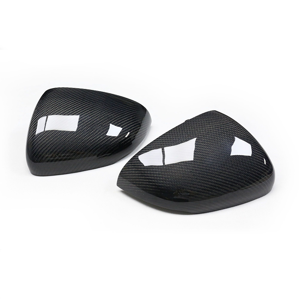 Mercedes W177/V177 A-Class carbon fiber mirrors by CT Carbon, showcasing sleek, high-quality carbon fiber finish on side mirrors.