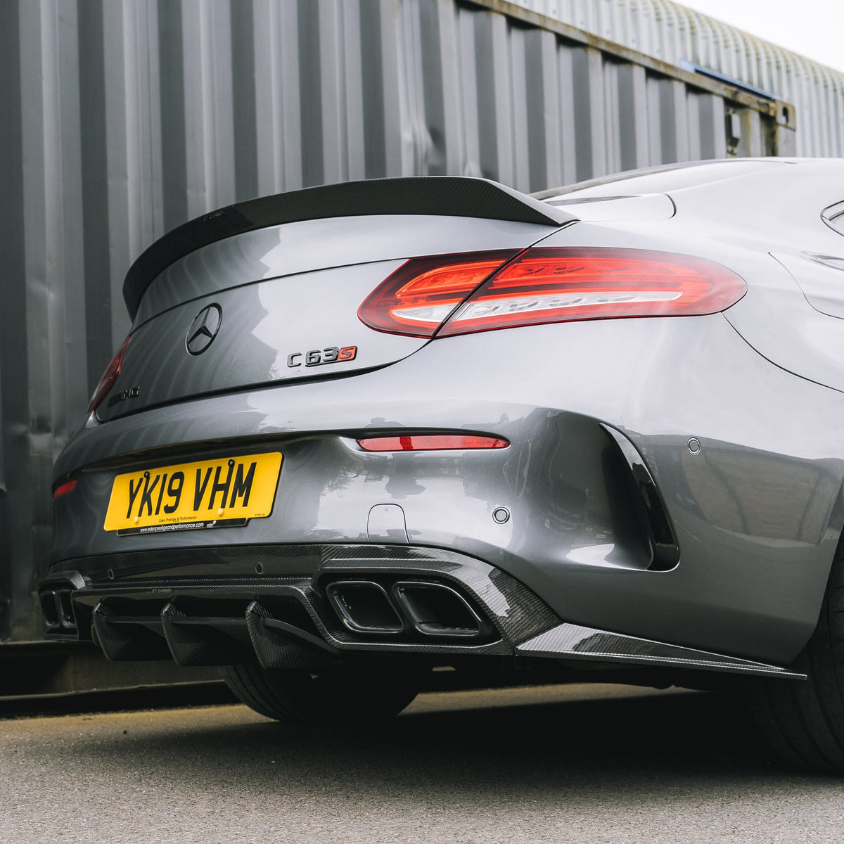 MERCEDES W205 C63 FACELIFT COUPE/CONVERTIBLE 2DR CARBON FIBRE DIFFUSER V2 - CT DESIGN