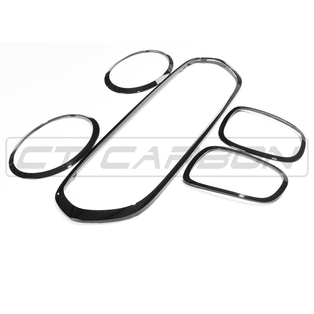 Gloss black replacement trim for MINI Cooper S and JCW F56 by CT Carbon, shown on the vehicle's exterior accessory.