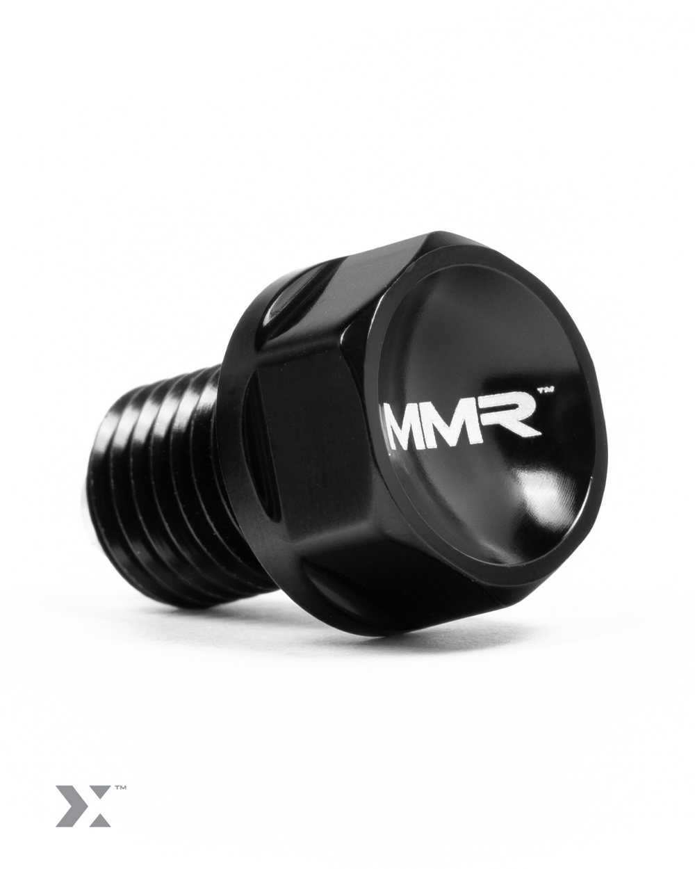 Magnetic oil sump plug for BMW engine bay trim by MMX Performance, featuring durable metal construction and magnetic tip.