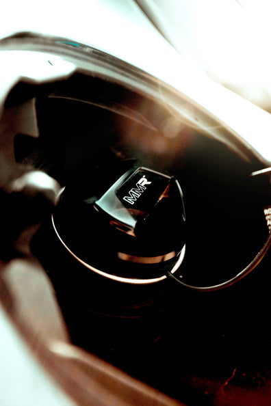 MMX Performance billet fuel filler cap for BMW, durable metal construction, sleek design, and precise fit for BMW vehicles.