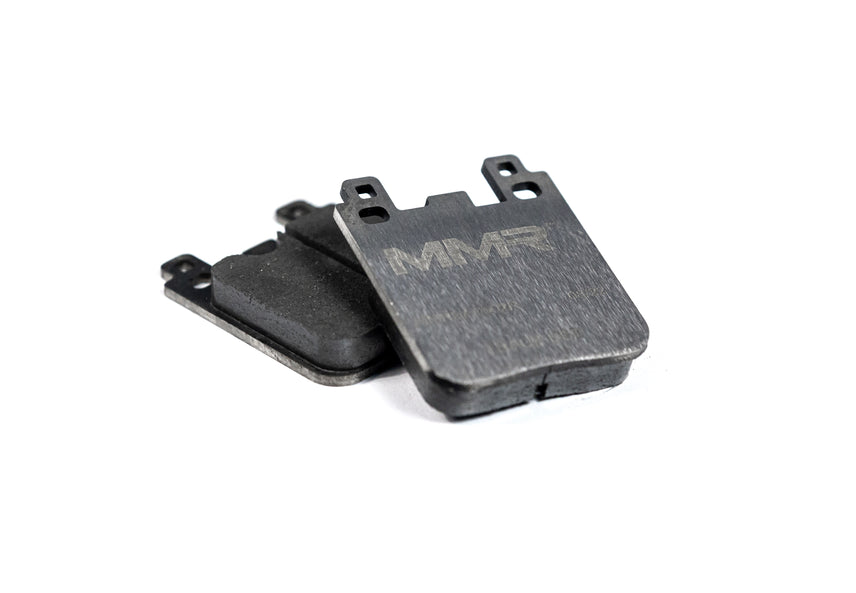 Rear brake pads for BMW F8x, F2x, F3x models by MMX Performance, designed for high-performance track driving.