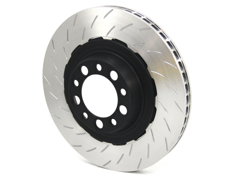 PFC Brakes Porsche 991, 992, 981 GT4 front two-piece floating slotted brake discs for high-performance braking.