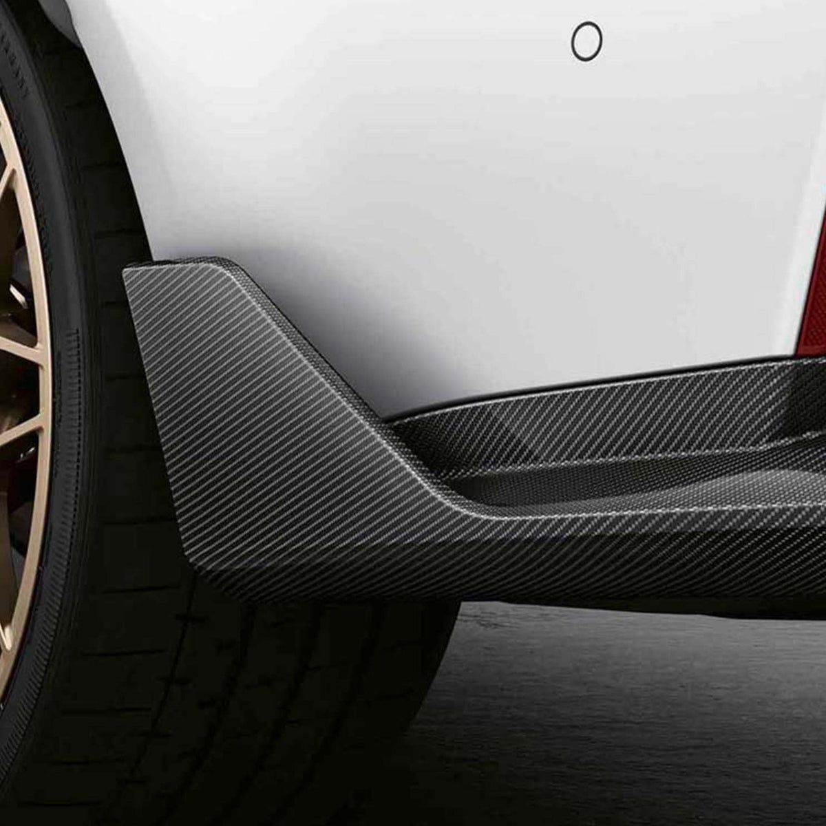 Genuine BMW M Performance carbon fiber rear winglets for G80 G82 G83 M3 M4, featuring sleek aerodynamic spoilers.