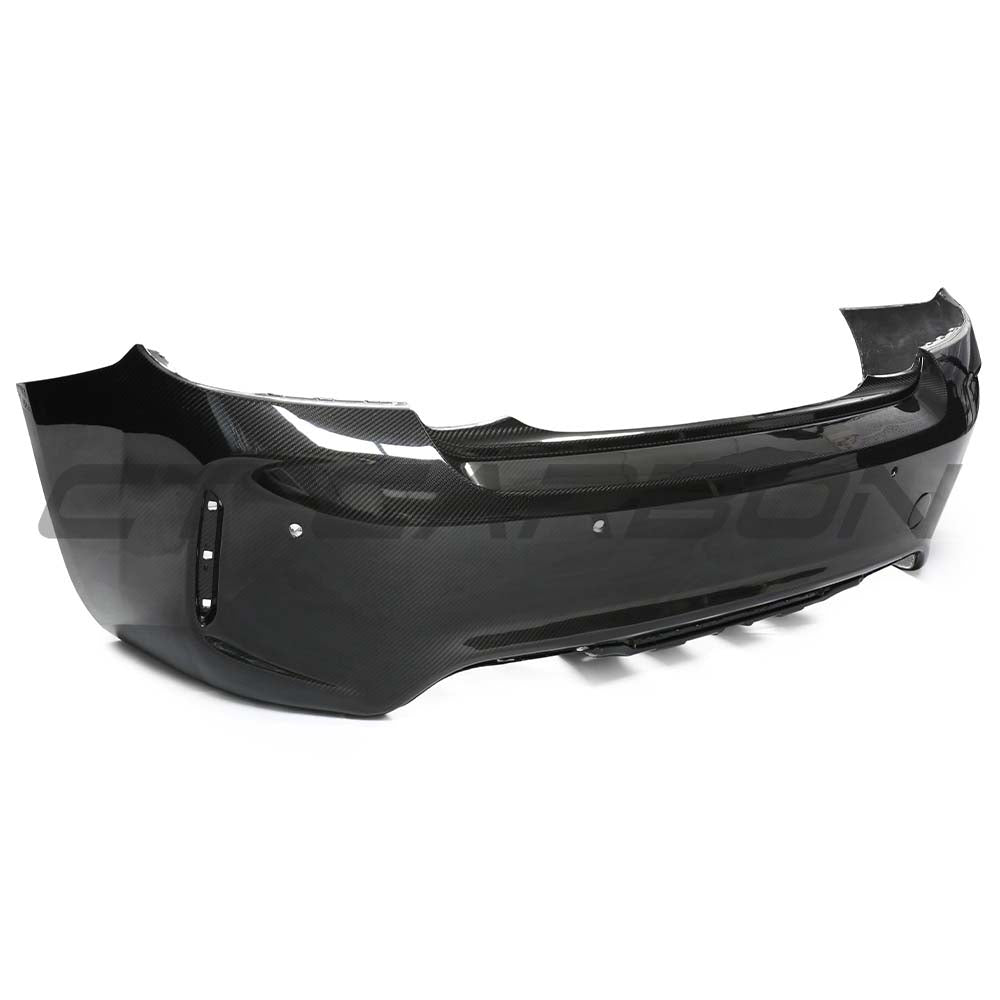 BMW F87 M2 carbon fibre bumper replacement kit by CT Carbon, showing sleek, lightweight design with precise fit and finish.