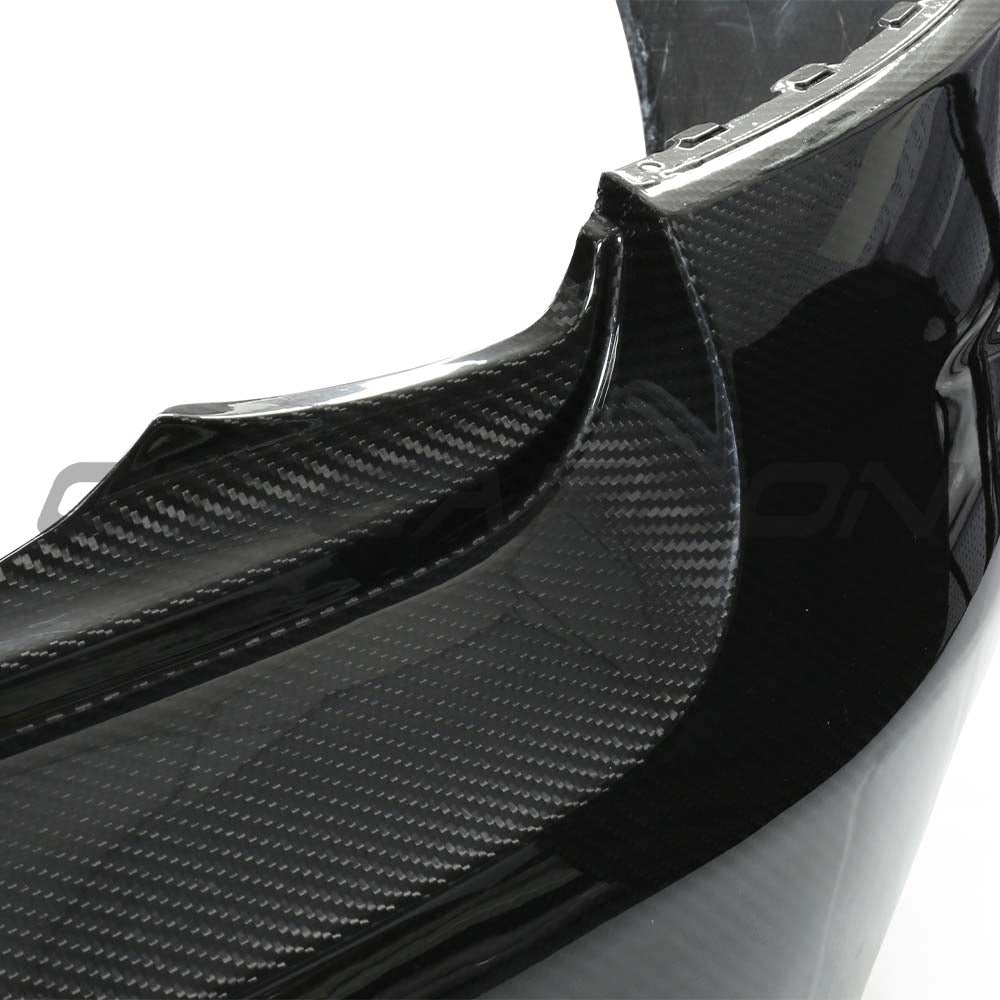 BMW F87 M2 CT Carbon fiber bumper replacement kit, featuring sleek carbon fiber panels and precise fitment details.