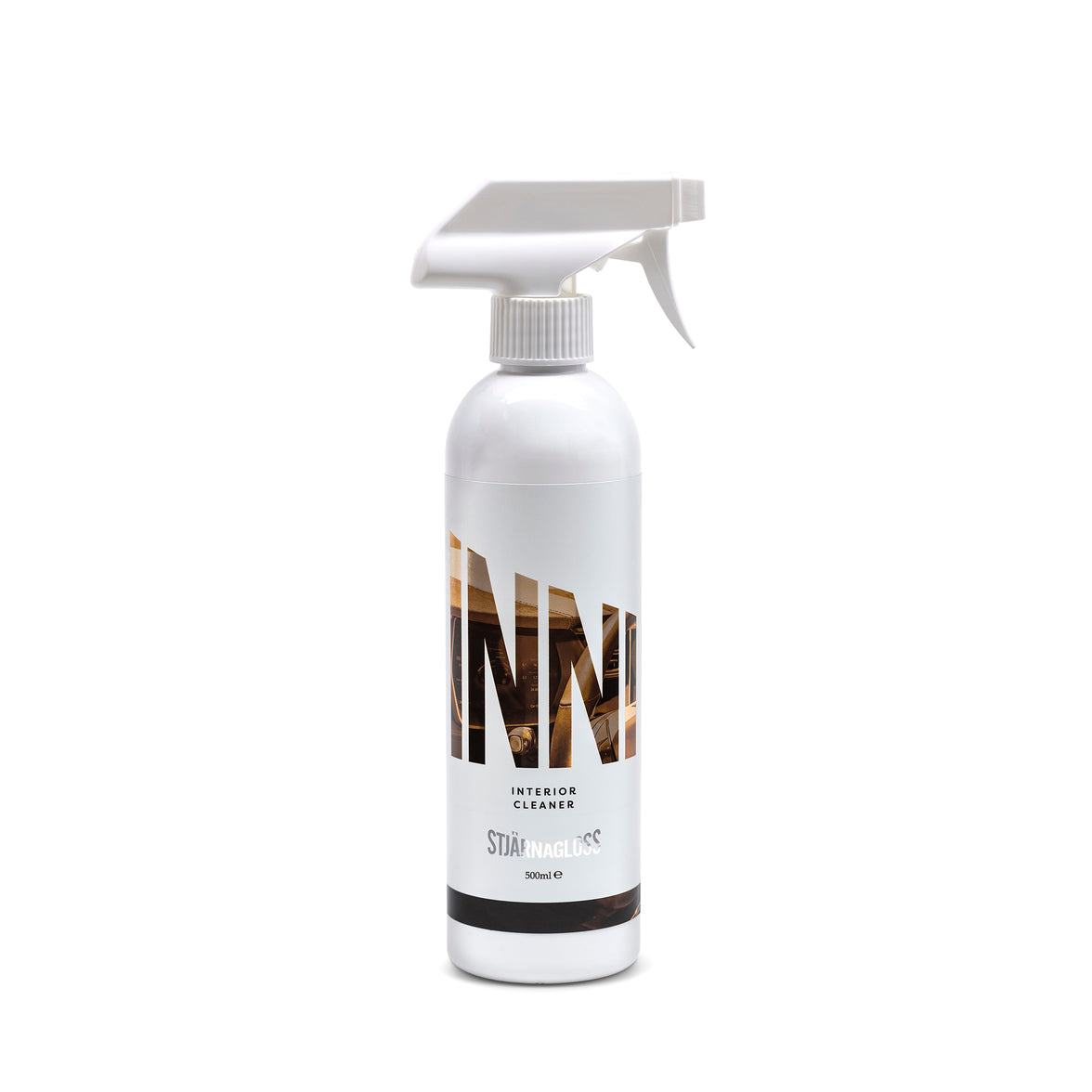 StjarnaGloss Inni all-surface interior car cleaner spray on a clean white background, showcasing its versatile cleaning capabilities.