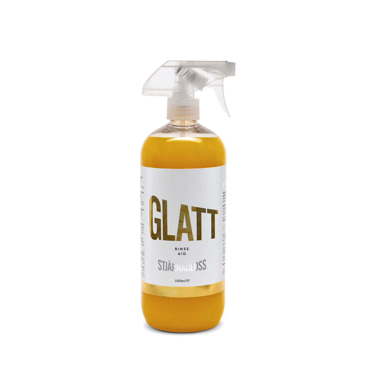 StjarnaGloss Glatt protective car wash rinse aid bottle with white label and clear cap, used for enhancing vehicle shine and protection