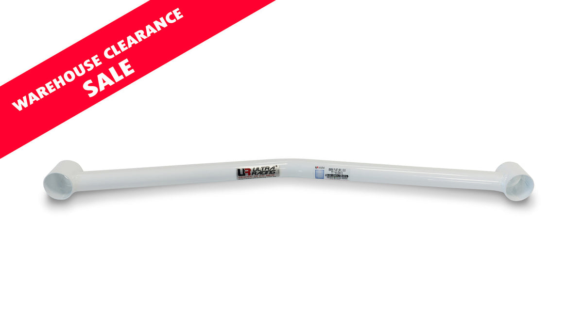 Ultra Racing BMW 2 Series (F87) rear lower strut brace installed, enhancing chassis stiffness and handling.
