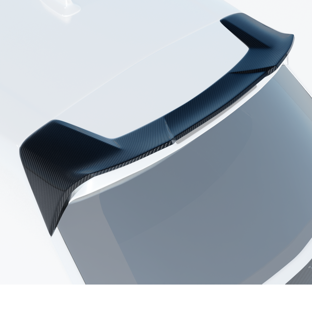 Rolls Royce Cullinan carbon fiber roof spoiler by CT Carbon, showcasing sleek, aerodynamic design on a luxury SUV.