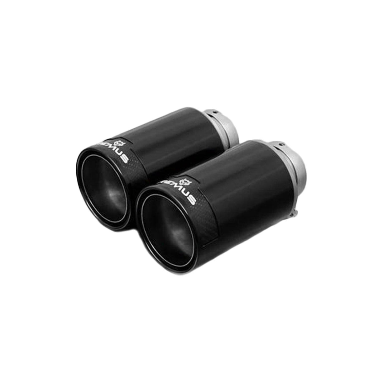 Remus cat-back exhaust system with rear silencer for BMW M240i, showcasing the polished exhaust tips and sleek design.