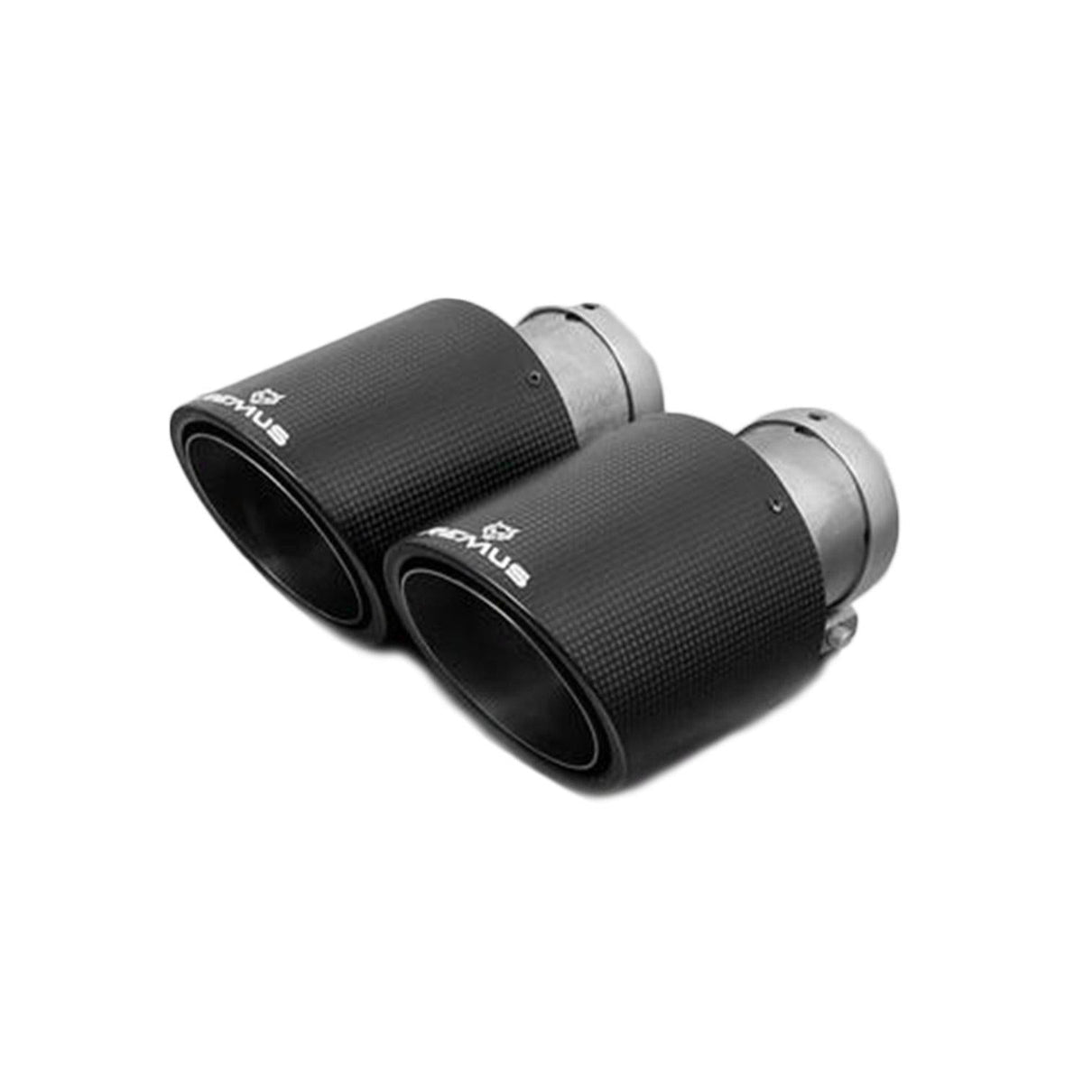 Remus BMW M240i axle back exhaust system with dual tailpipes and polished muffler for F22/F23 models.
