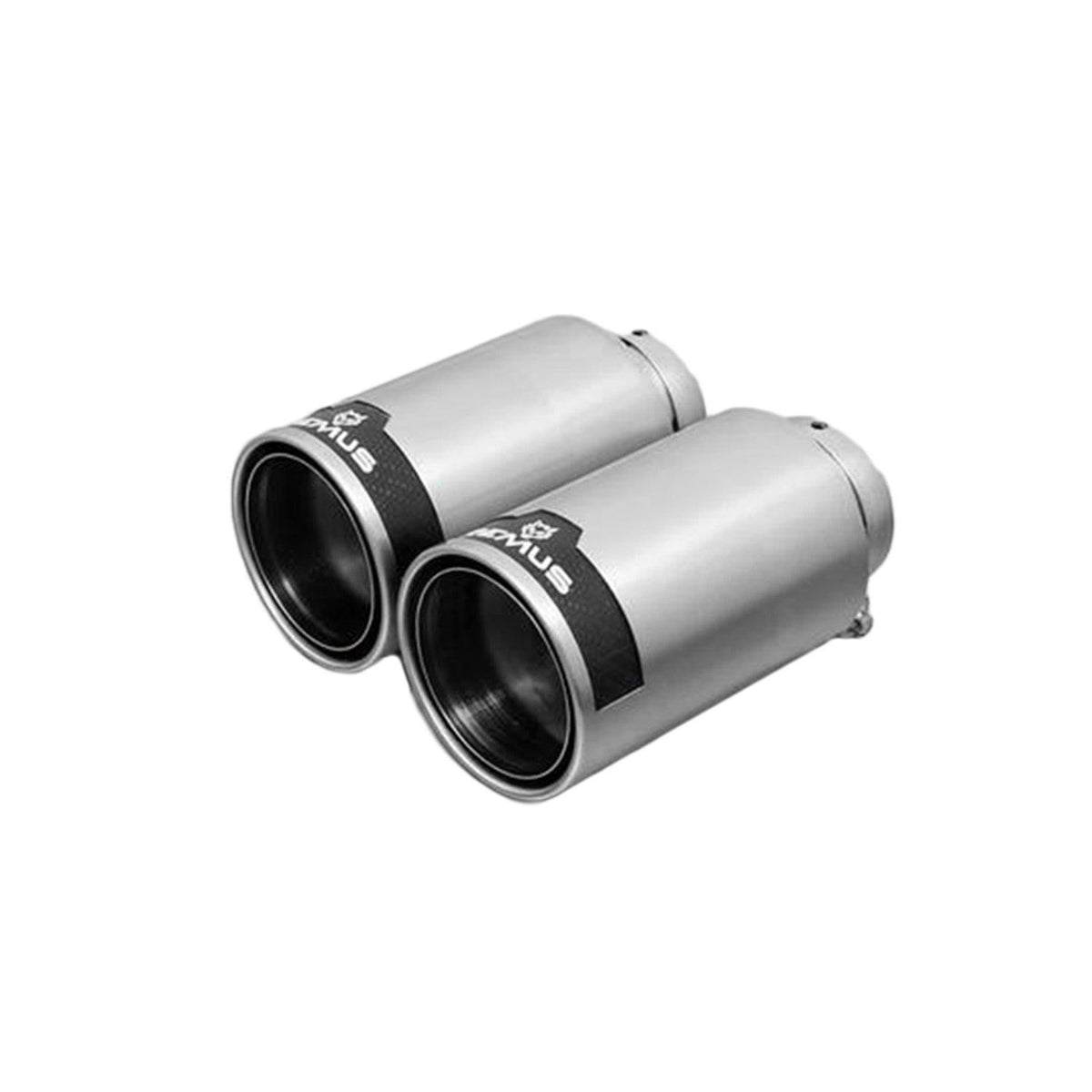 Remus BMW M240i axle back exhaust system with dual chrome tips and sleek rear silencer, designed for F22 and F23 models.