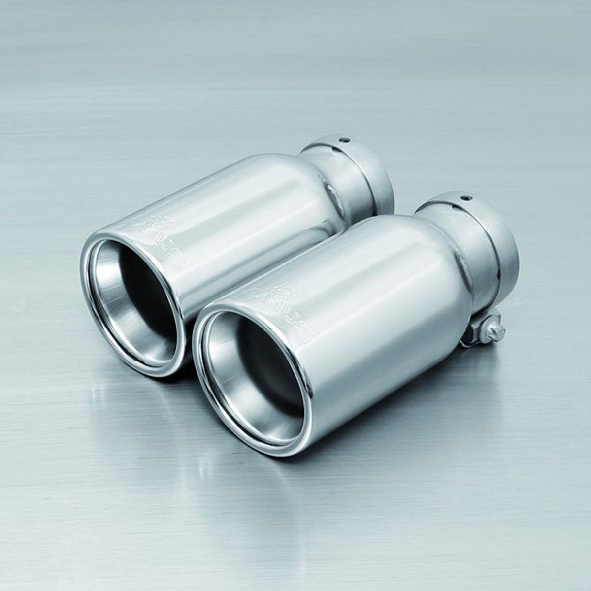 Remus BMW M3 axle-back rear silencer exhaust system for E90, E92, and E93 models, showing polished metal finish and dual exhaust tips.