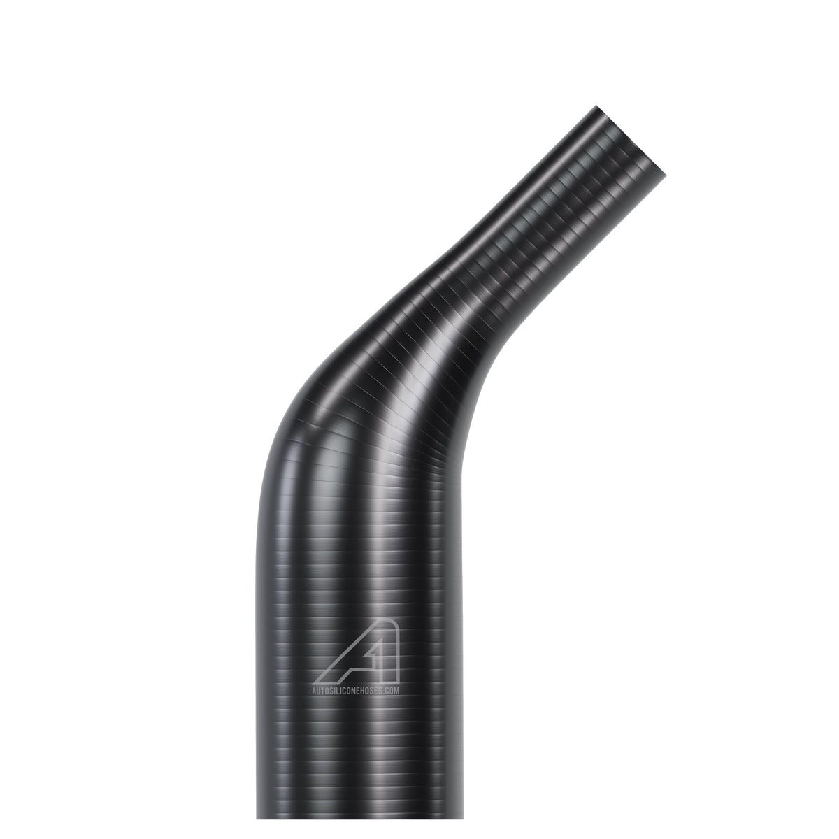 Auto Silicone Hoses 45-degree reducing silicone hose, red 25mm to 38mm, flexible automotive silicone hose for engine or cooling systems.