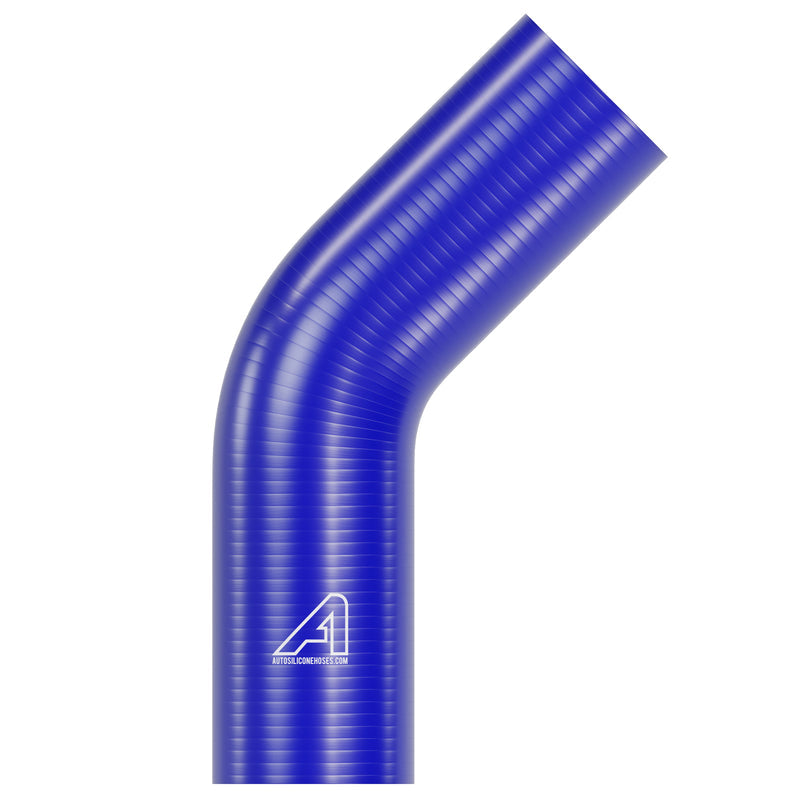 Auto Silicone Hoses 45-degree silicone hose in black, 83mm diameter, designed for automotive applications.