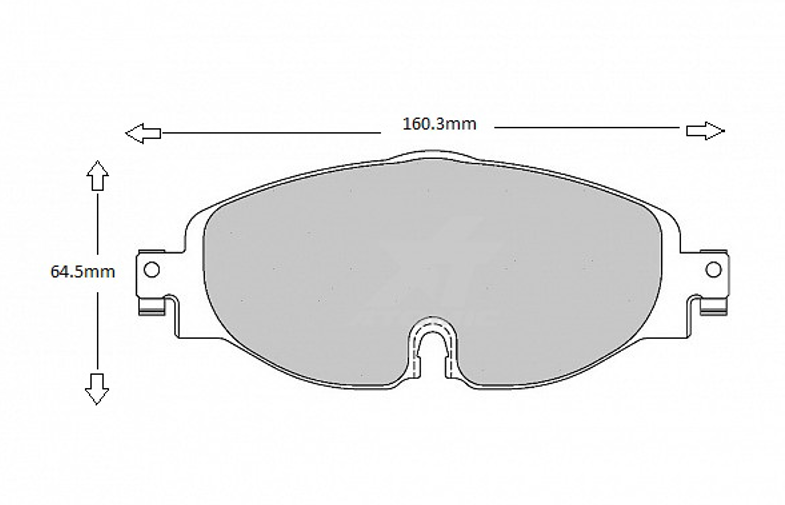 PBS Performance Brake Pads for Audi, Seat, Skoda, VW front brake system, cross reference Ferodo FCP4433.