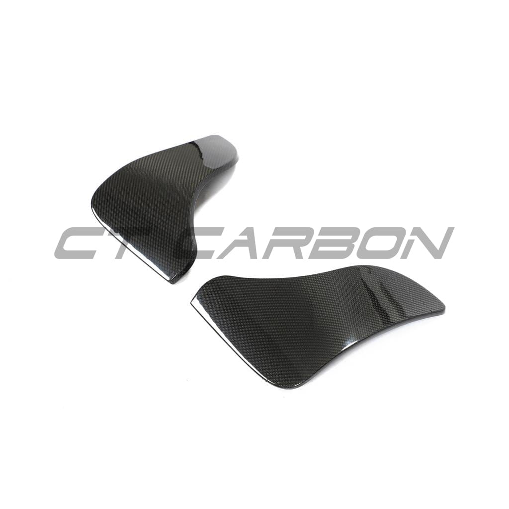Tesla Model Y MK1 2020-2025 CT Carbon carbon fibre full kit, showing detailed view of the sleek, textured carbon fibre components.