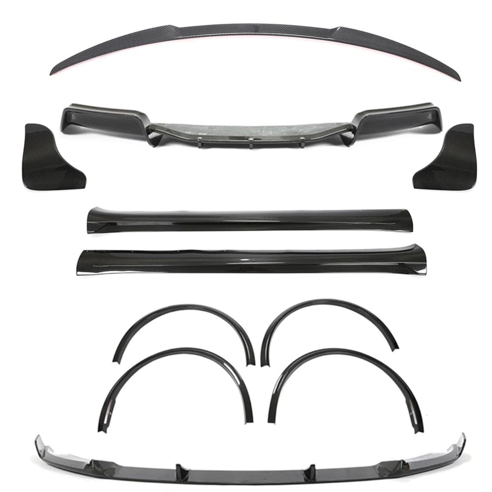 Tesla Model Y MK1 2020-2025 carbon fibre full kit by CT Carbon, showing the sleek, lightweight carbon fibre exterior components.
