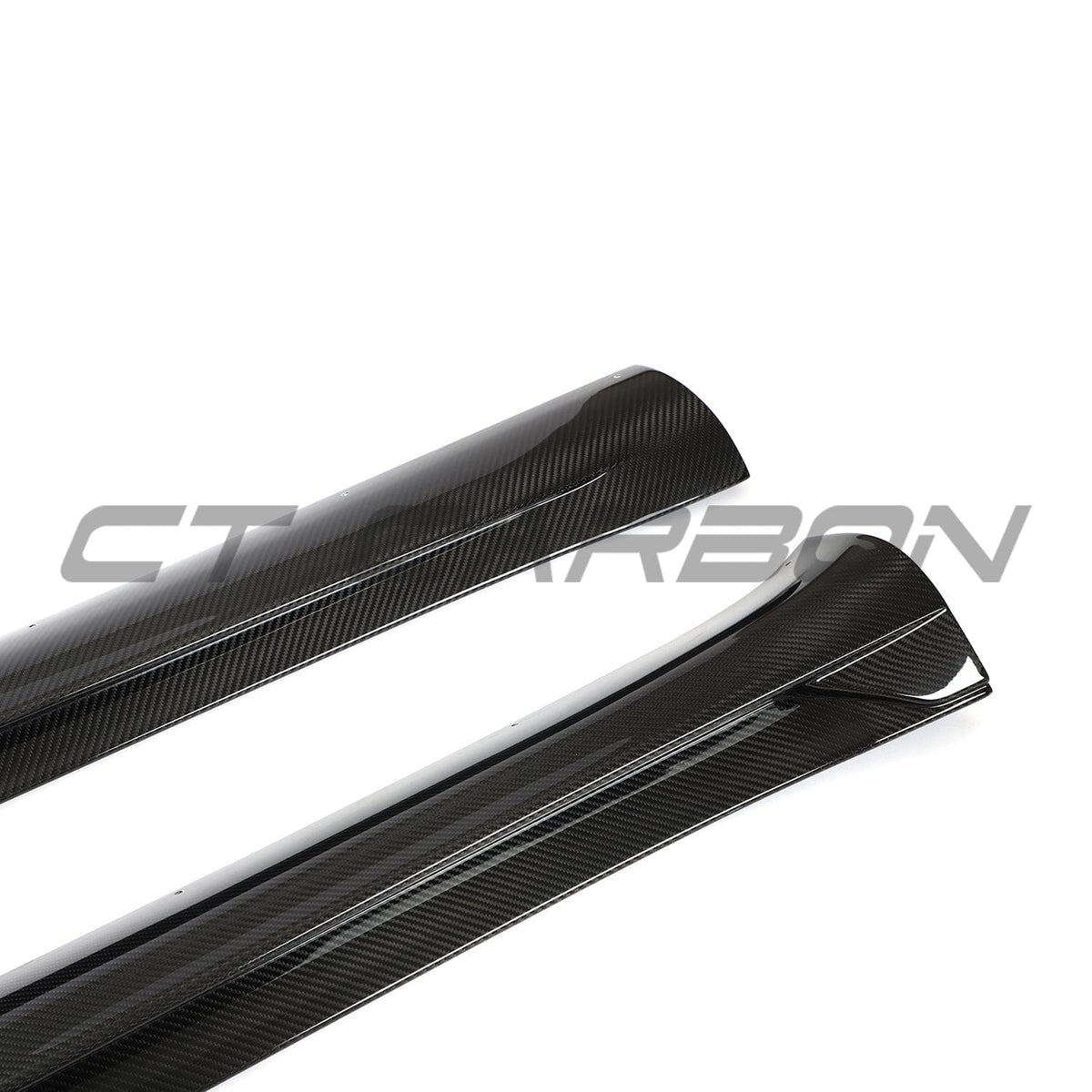 Tesla Model Y 2020-2025 CT Carbon full carbon fibre kit V2, including front and rear trims, for a sleek, sporty look.