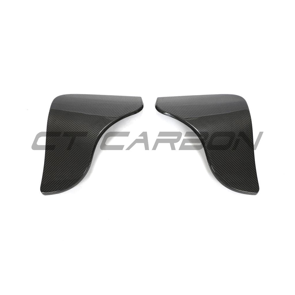 Tesla Model Y MK1 2020-2025 CT Carbon full carbon fibre kit V2, including roof, hood, and trunk accents, installed on the vehicle.