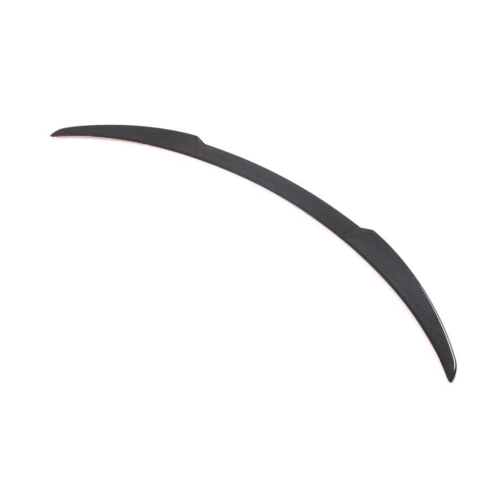 Tesla Model Y MK1 2020-2025 carbon fibre spoiler by CT Carbon, showcasing the sleek, aerodynamic design on the vehicle.