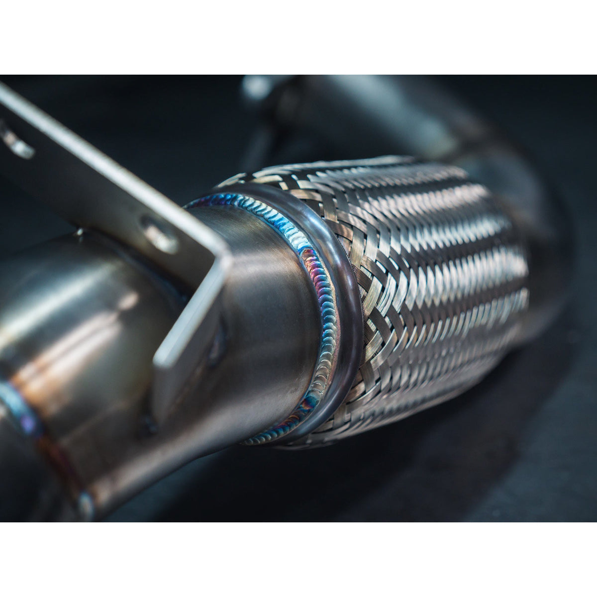 Cobra Sport front downpipe for Audi S3 8P Quattro 3-door, showcasing the VAG sports catalytic converter and exhaust components.